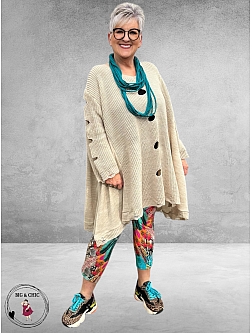 AKH Trui  Oversize A-Lijn Beige